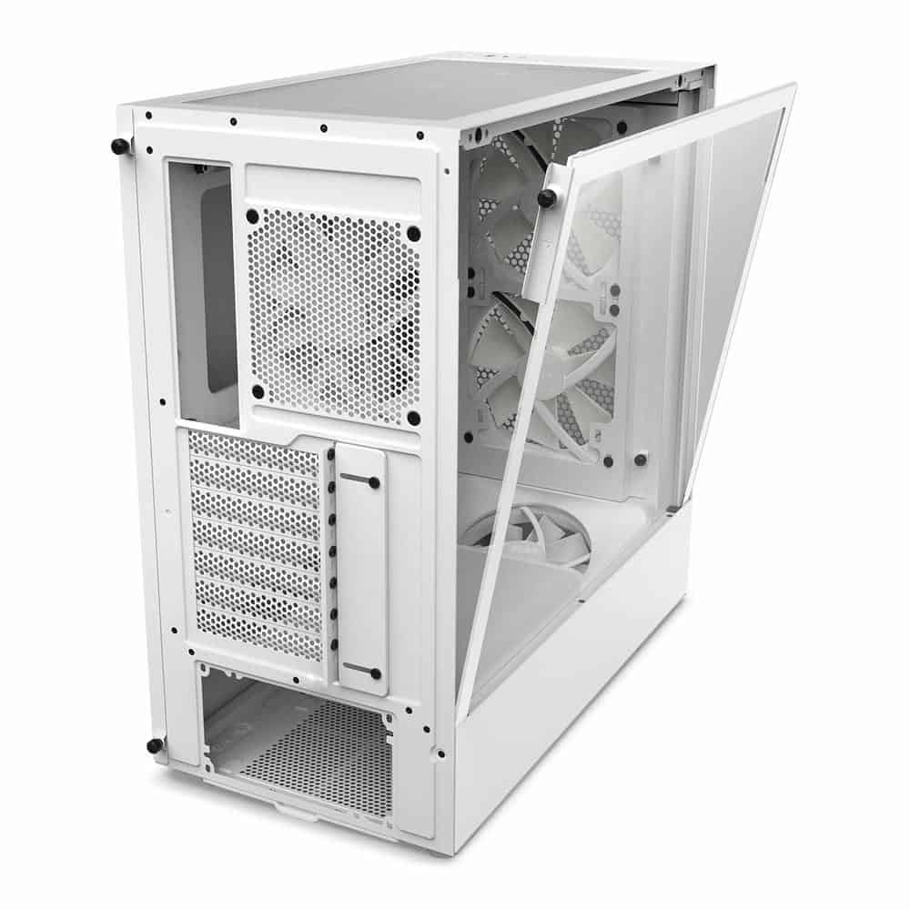 (image for) NZXT H5 Flow RGB White Mid Tower Tempered Glass Gaming Case